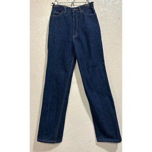 Vintage Dark Blue High Rise Women Jeans